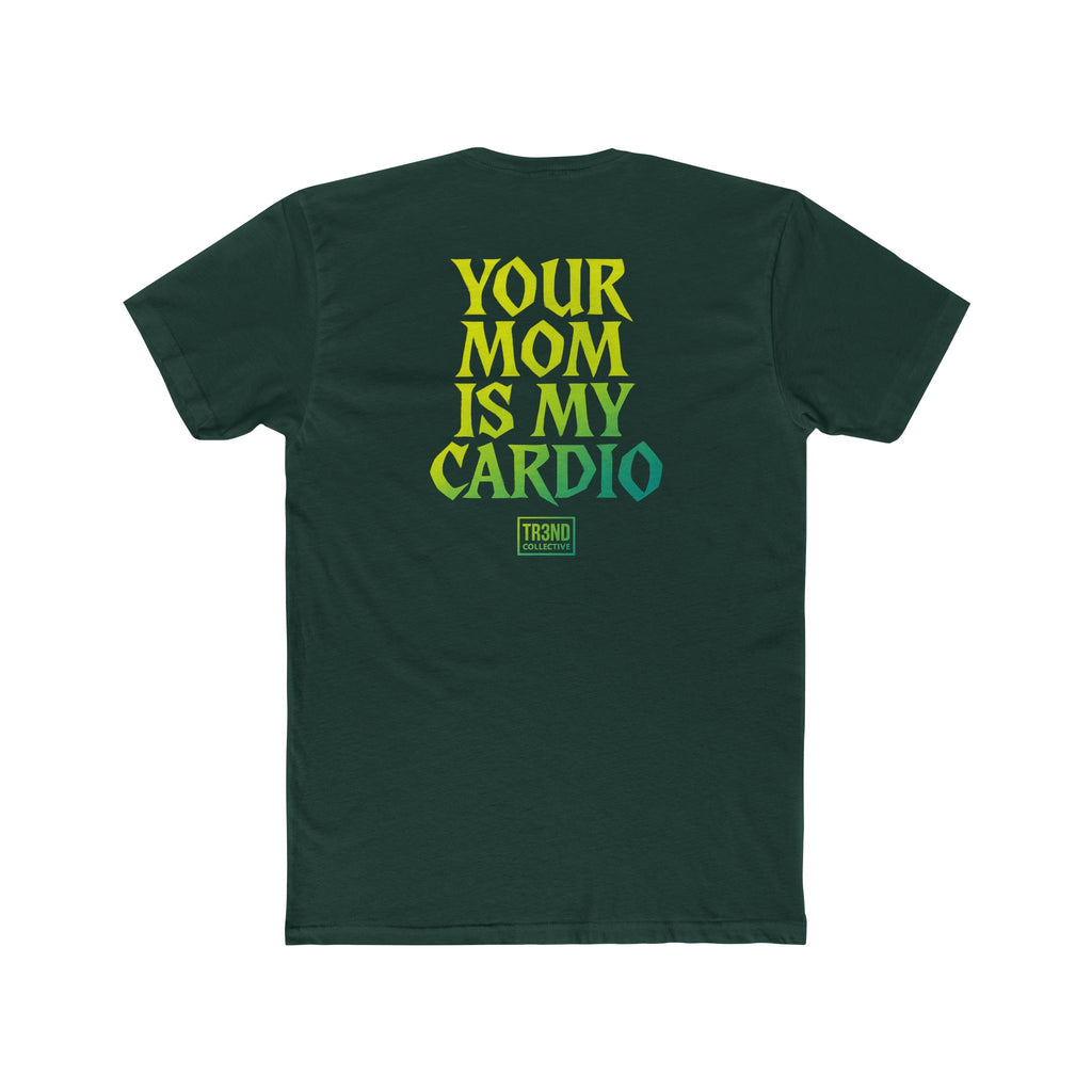 Funny Unisex Cotton Crew Tee - 'Your Mom Is My Cardio', Humor Shirt for Gym Lovers, Gift for Friends, Casual Wear, Workout Tee, Quirky [...]